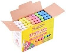 Giz de Lousa Antialérgico Colorido Delta – Caixa com 50 Unidades