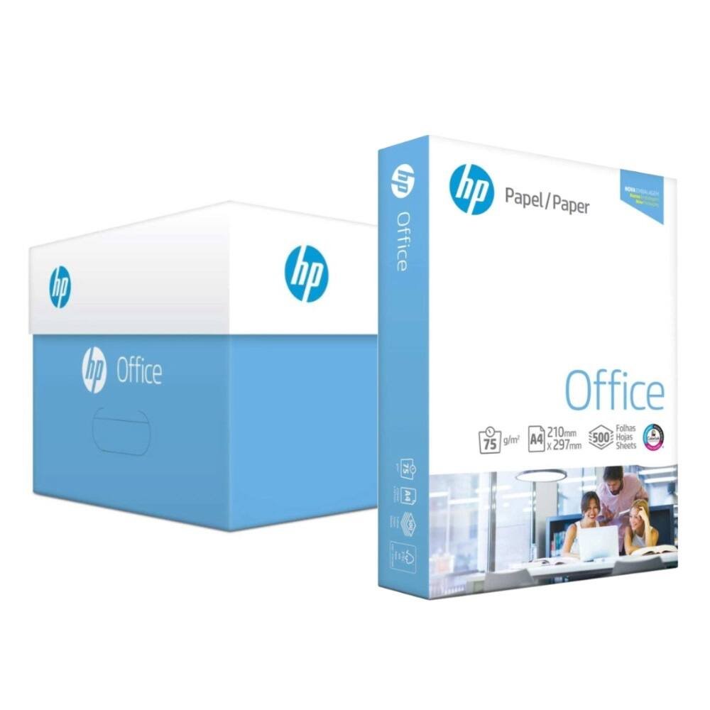 Papel Sulfite A4 HP Office 75g 210 x 297mm – Caixa com 10 Resmas – 5000 Folhas
