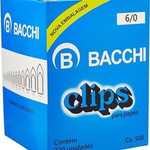 Clips Galvanizado Aço 6/0 Bacchi – Caixa com 500 grs – 220 Unidades