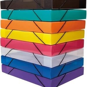 Pasta Aba Elástica Dello Multicor 335mm x 235mm x 40mm – Caixa com 10 unidades