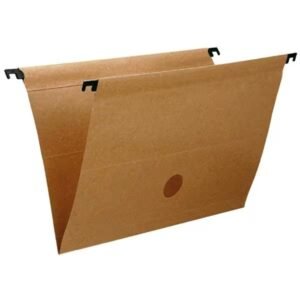 Pasta Suspensa Kraft 170G Home Office com Visor-Etiqueta E Grampo Plástico Fixador Dello – CX 50 UN